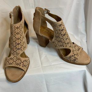 Arturo Chiang Tan Open-Toe Booties